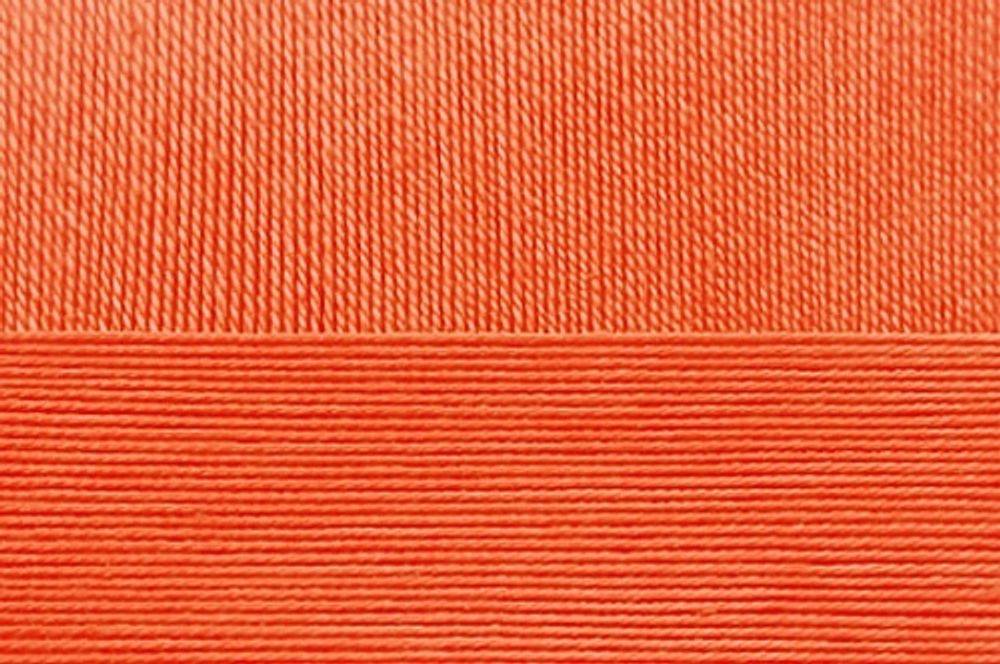 Пряжа Пехорка Цветное кружево / уп.4 мот. по 50 г, 475 м, 396 настурция