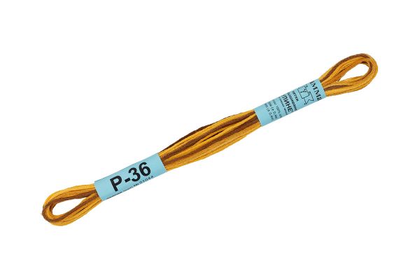 Мулине Gamma меланж, цв.Р-36 горчичный-т.желтый, 12 мотков по 8 метров