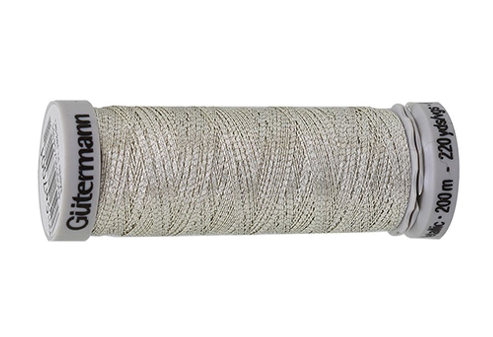 Нить вышивальная Gutermann Sulky Metalliс, 200м, 7001 молочный, 5 катушек