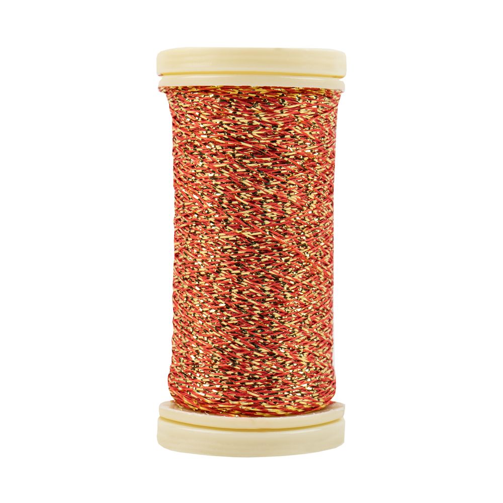 Мулине Gamma металлик M 5 мотков по 50 метров, M-123 красный/золотистый, Gamma BRILL