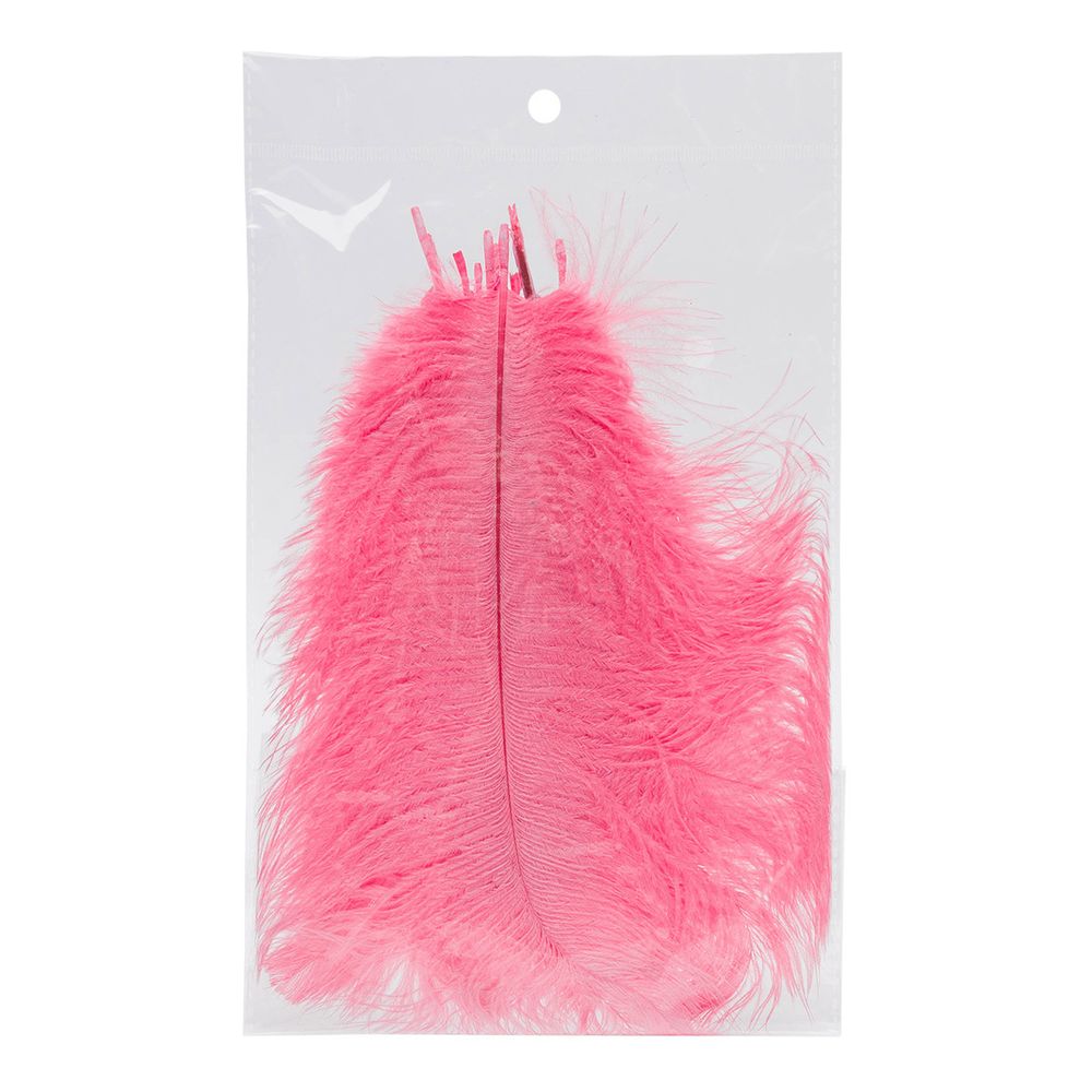 Перья страуса декоративные 20-25см, 10 шт в упак, лососевый