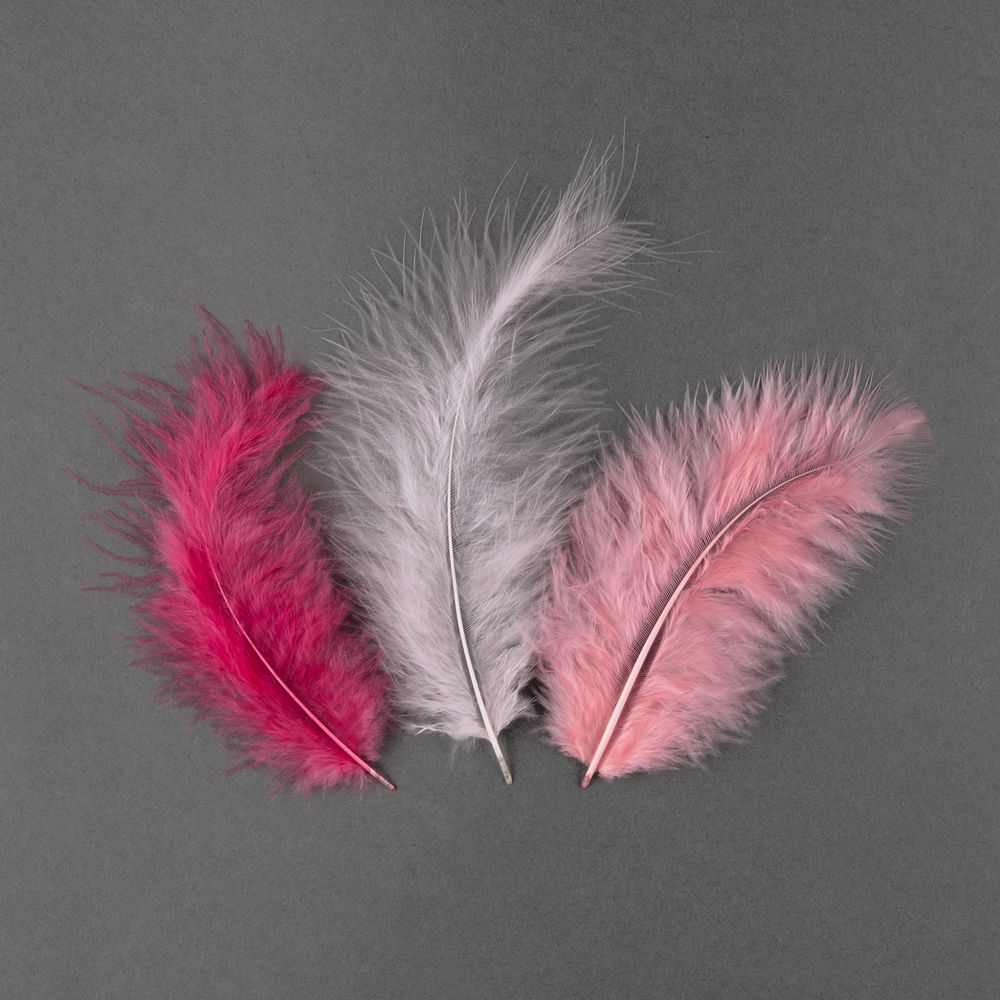 Перья декоративные 12-15 см, 5х24±2 шт, 05 Розовый (ассорти), Mr.Painter PLU-02