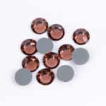 Стразы клеевые стекло 6.5 мм, 5х12 шт, SS30 №17 св.коричневый (Smoked Topaz), Zlatka ZRTG-3012