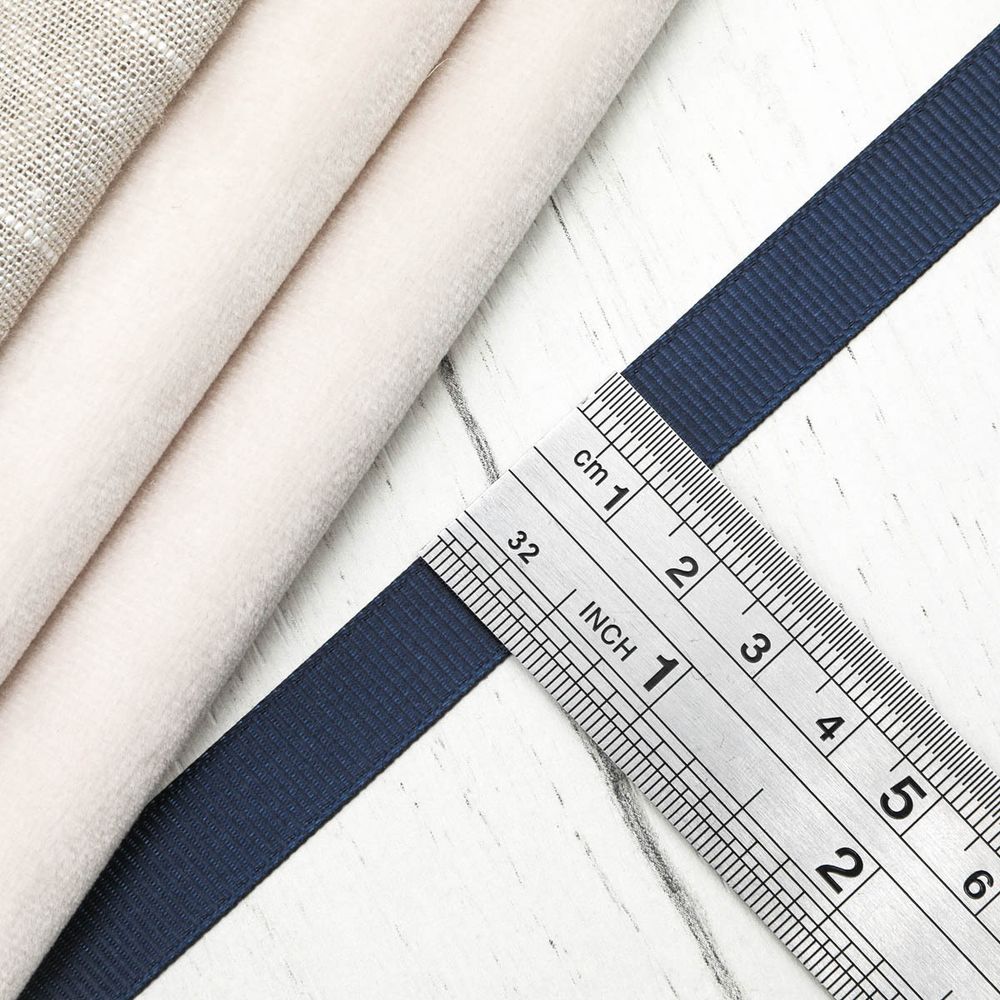 Лента репсовая (в рубчик) 12.0 мм, 159 индиго, уп.18,28 м