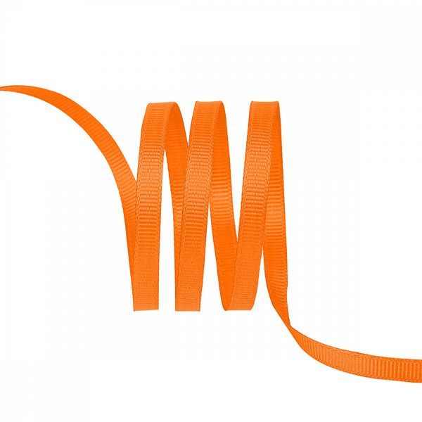 Лента репсовая (в рубчик) 6.0 мм / 22.8±1 метра, 668 оранжевый, Magic4Hobby