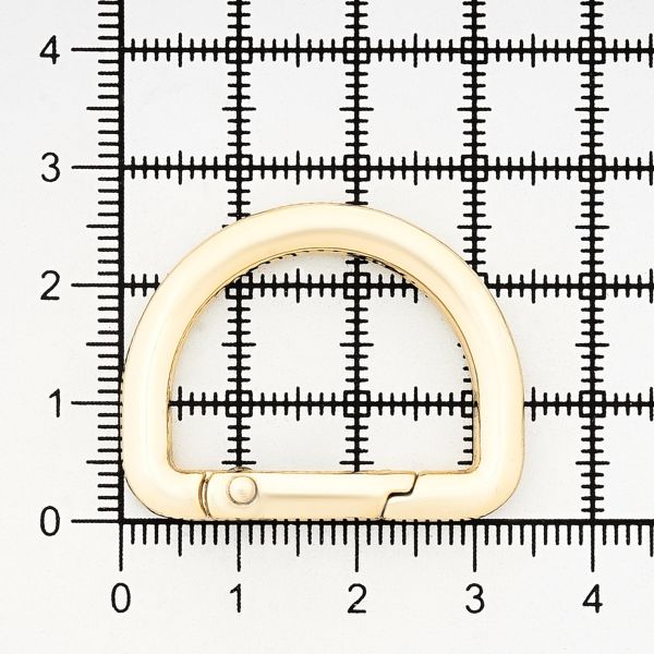 Карабин металл полукольцо 25 мм, золото, MB_2232, 6 шт
