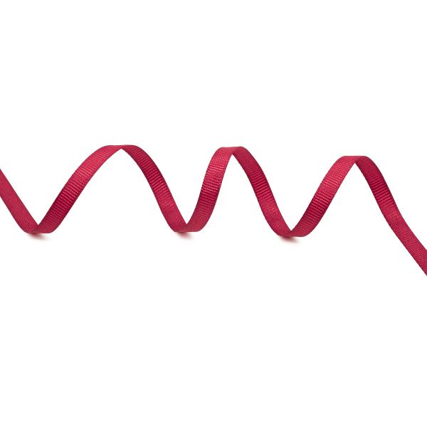 Лента репсовая (в рубчик) 6.0 мм, 028 т.красный, уп.18,28 м