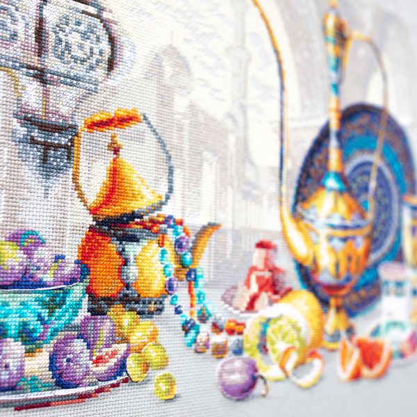 Набор для вышивания нитками Чудесная игла, Яркие краски Марокко 40х30 см