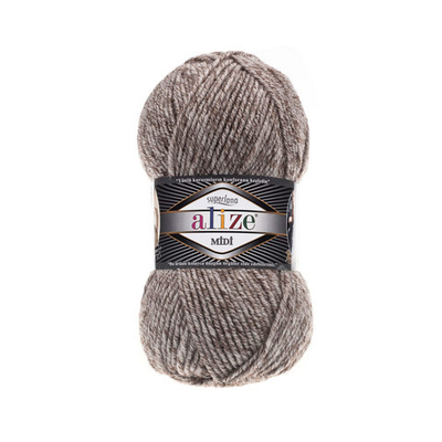 Пряжа Alize (Ализе) Superlana Midi / уп.5 мот. по 100 г, 170м, 803 молочно-коричневый жаспе A