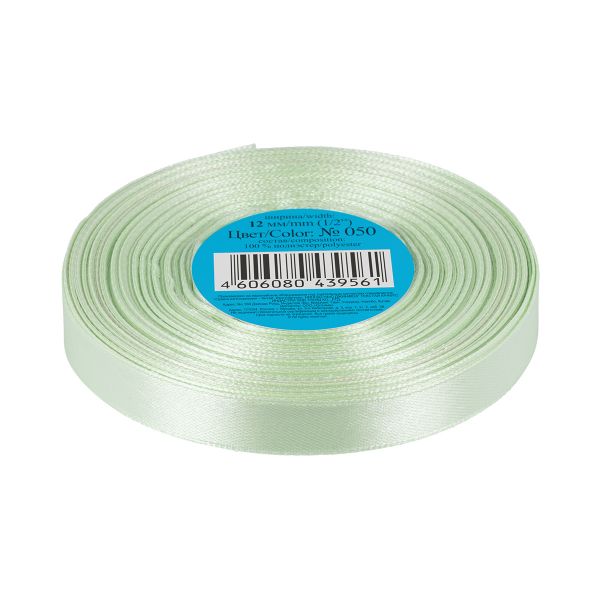 Лента атласная 1-сторонняя 12.0 мм / 33±2 метра, 050 мятный, Gamma