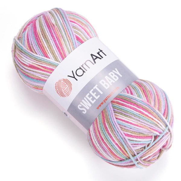 Пряжа YarnArt (ЯрнАрт) Sweet Baby / уп.5 мот. по 100 г, 300м, 911