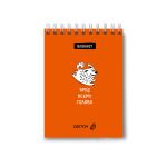 Блокнот на гребне, выборочный лак, A6 60 л., 4 шт, клетка, Игра слов 01218, Светоч Б123