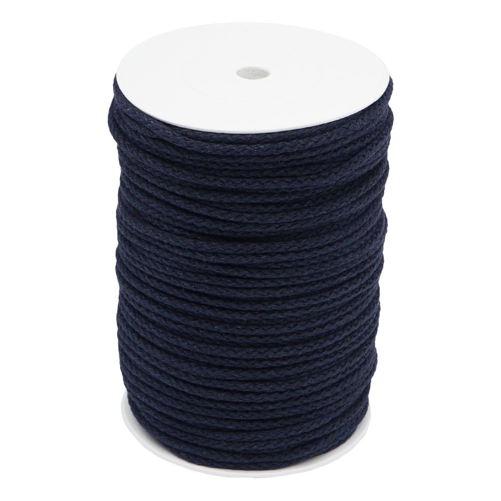 Шнур круглый х/б ⌀5.0 мм / 100 метров, 03 синий