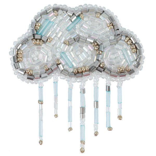 Набор для вышивания нитками Klart 10-050, Брошь. Тучка, 5.5х6.5 см