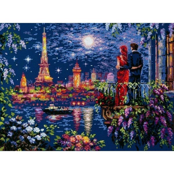 Набор для вышивания нитками Чудесная игла Выходные в Париже 30х40см, 350-766