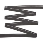 Резинка для мужских трусов и боксеров 30.0 мм / 25 метров, тканая мягкая, 21 г/м, т.серый/белый полоса