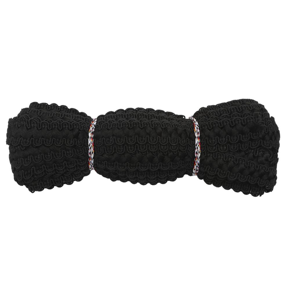 Тесьма отделочная вязаная 17 мм, 10 м, черный