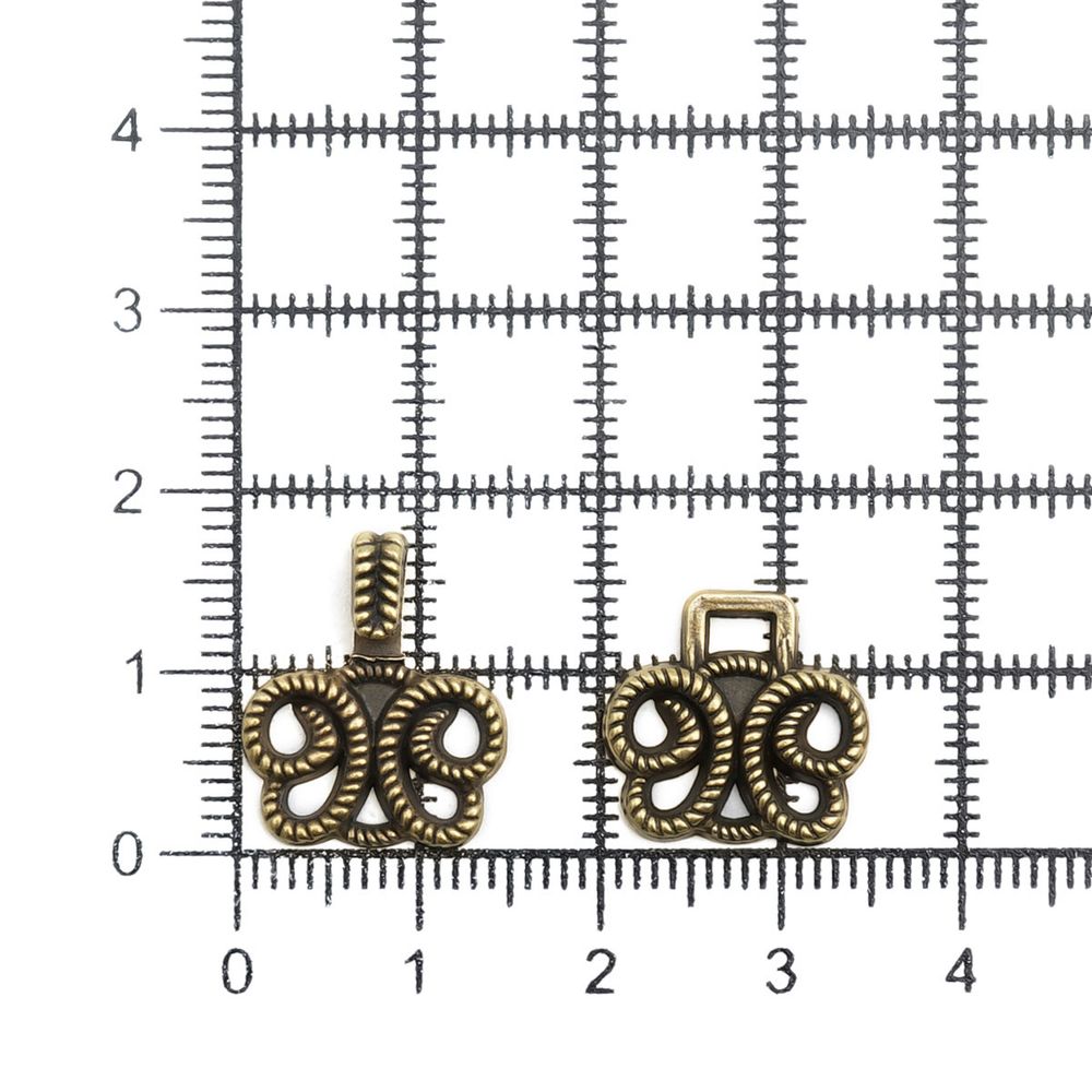 Крючки пришивные декоративные 25х14 мм, ob, 10 шт