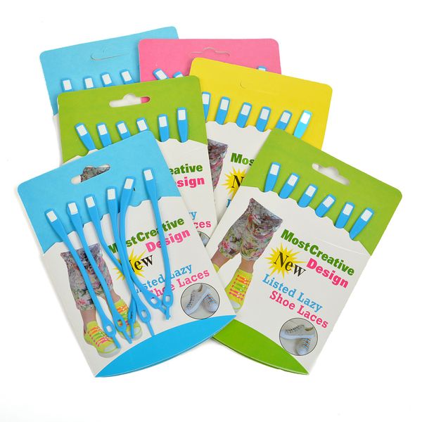 Шнурки силиконовые синий уп. 6 шт