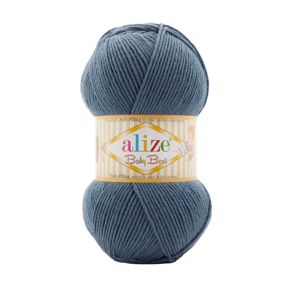 Пряжа Alize (Ализе) Baby Best / уп.5 мот. по 100 г, 240м, 418 светлый индиго