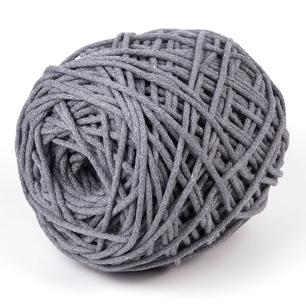 Шнур для макраме круглый х/б 06мм 60184/200 6 серый уп.200м