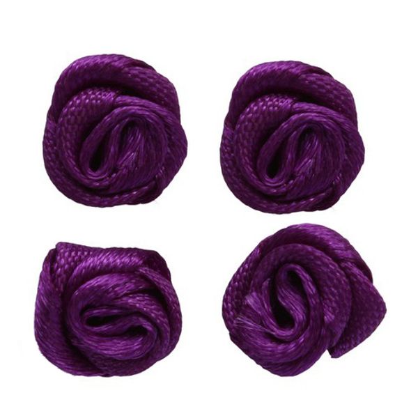 Цветочки пришивные 1.1 см, 4 шт, 285 сливовый