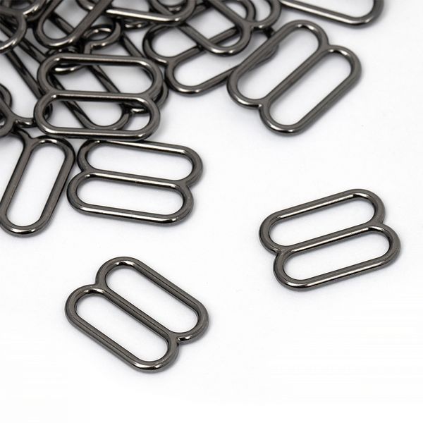 Рамки-регуляторы для купальника металл 16.0 мм, 816C.SW цв.черный никель, уп.100 шт