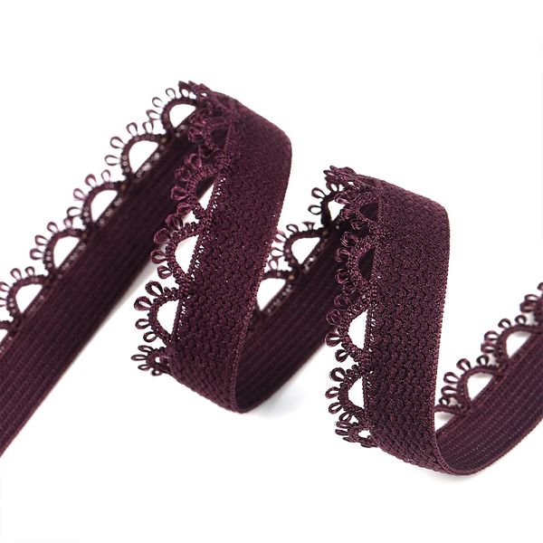 Резинка бельевая (ажурная) 15.0 мм / 50 метров, фиолетовый S254