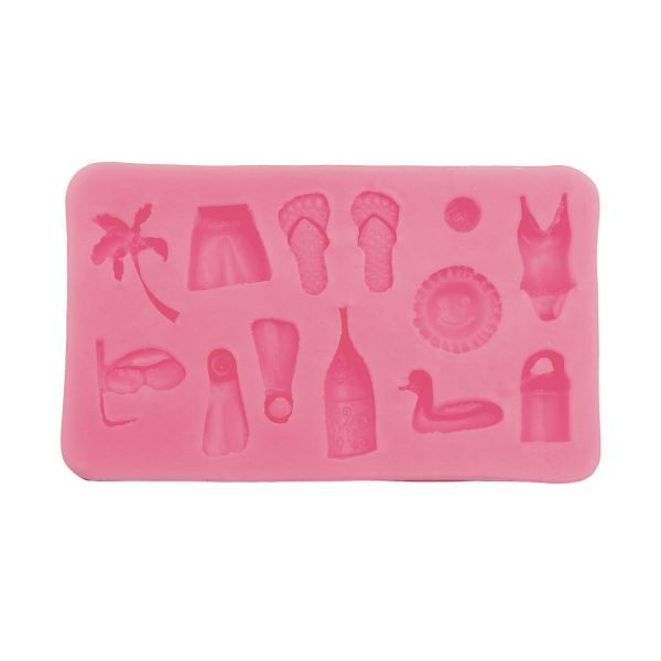 Молд силикон (для свечей, мыла, смолы, гипса) 5.5х9.5 см Пляж, 23578