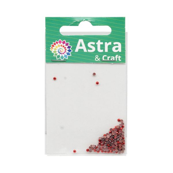 Стразы термоклеевые, 2 мм, ss6, 150 шт/упак (103 красный)