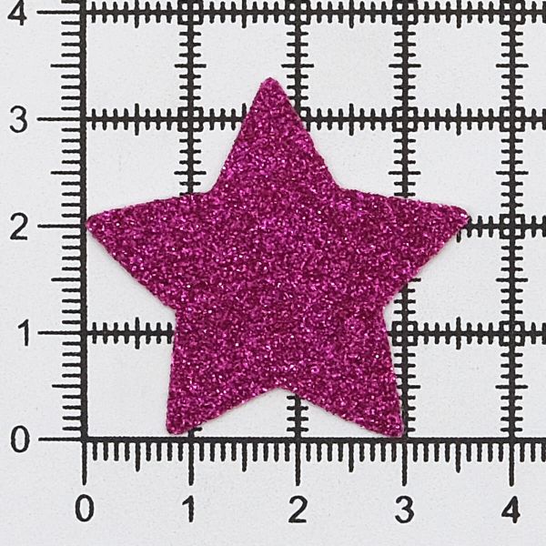 Набор декоративных элементов из ткани Звездочки 35х0,5мм 8 шт (малиновый), 28655