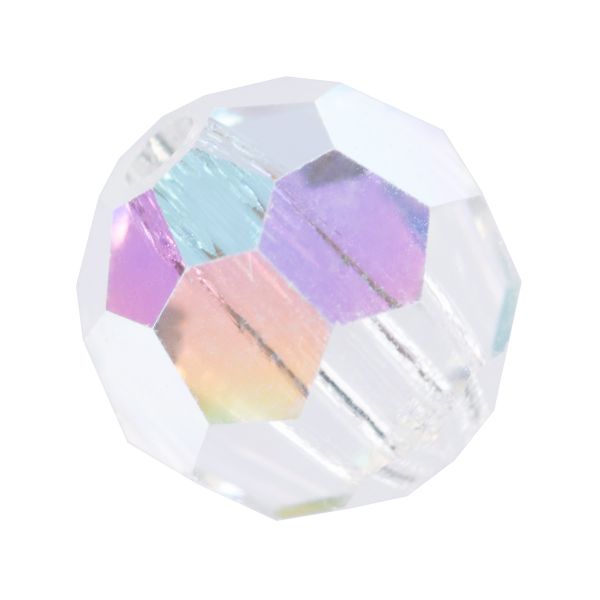 Бусины стекло ⌀6 мм, 12 шт, Перламутр/crystal AB, Preciosa 451-19-602