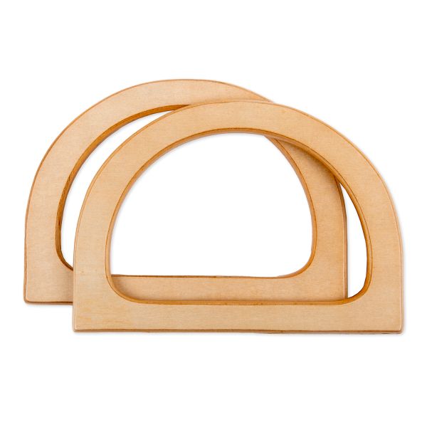 Ручка для сумки 13.7х9.6 см, 2 шт, №01 светлое дерево, Gamma HA-35