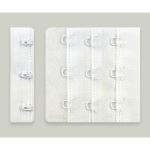 Застежки для бюстгальтера текстильные 3х3, 57 мм, 25 шт, 001 белый, Arta