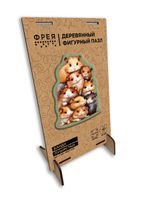 Пазл фигурный деревянный Банда пушистых 162 элементов, Фрея PZLF-010