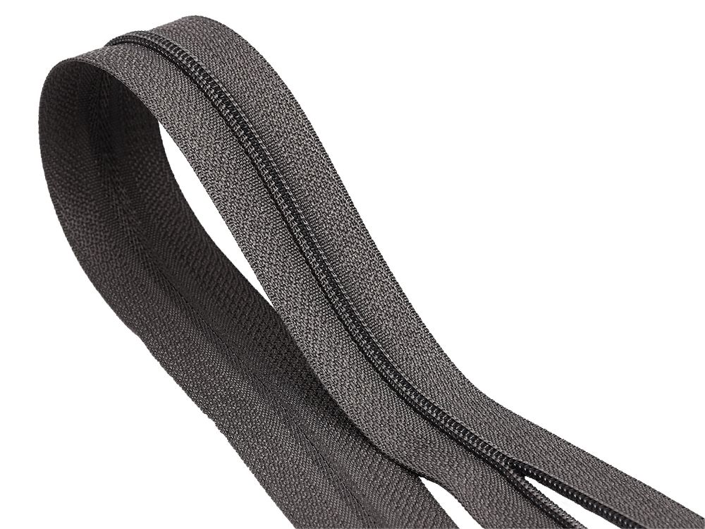 Молния рулонная витая (спираль) Т3 (3 мм) УСИЛЕННАЯ, НА БОБИНЕ, S-306 серый (цв.SBS) / кор. 1200 метров