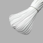 Шнур кожа искусственная ⌀2.5 мм / 100 метров, матовый, белый