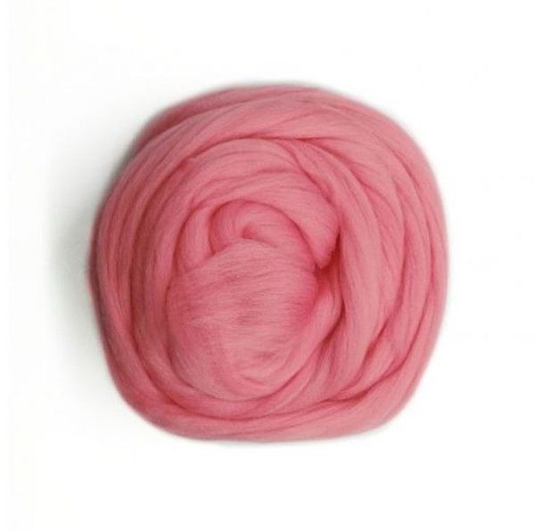 Шерсть для валяния Троицкая Гребенная лента п/тонкая 1х100 г (до 29 мкр), 0324 св.азалия