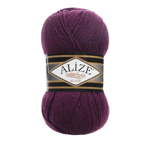 Пряжа Alize (Ализе) Superlana klasik / уп.5 мот. по 100 г, 280м, 111 фиолетовый A
