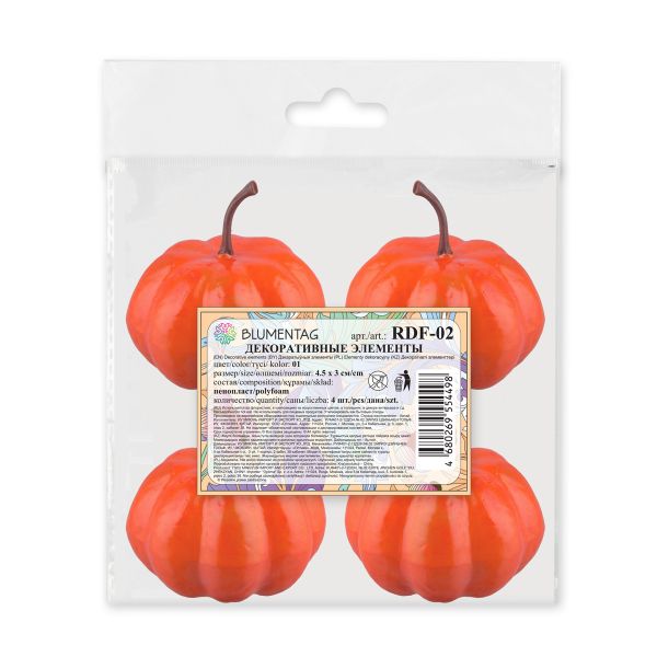Декоративные элементы 24 шт, 01 тыква, Blumentag RDF-02