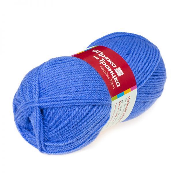 Пряжа Троицкая Подмосковная / уп.10 мот. по 100 г, 250м 0520 голубая пролеска