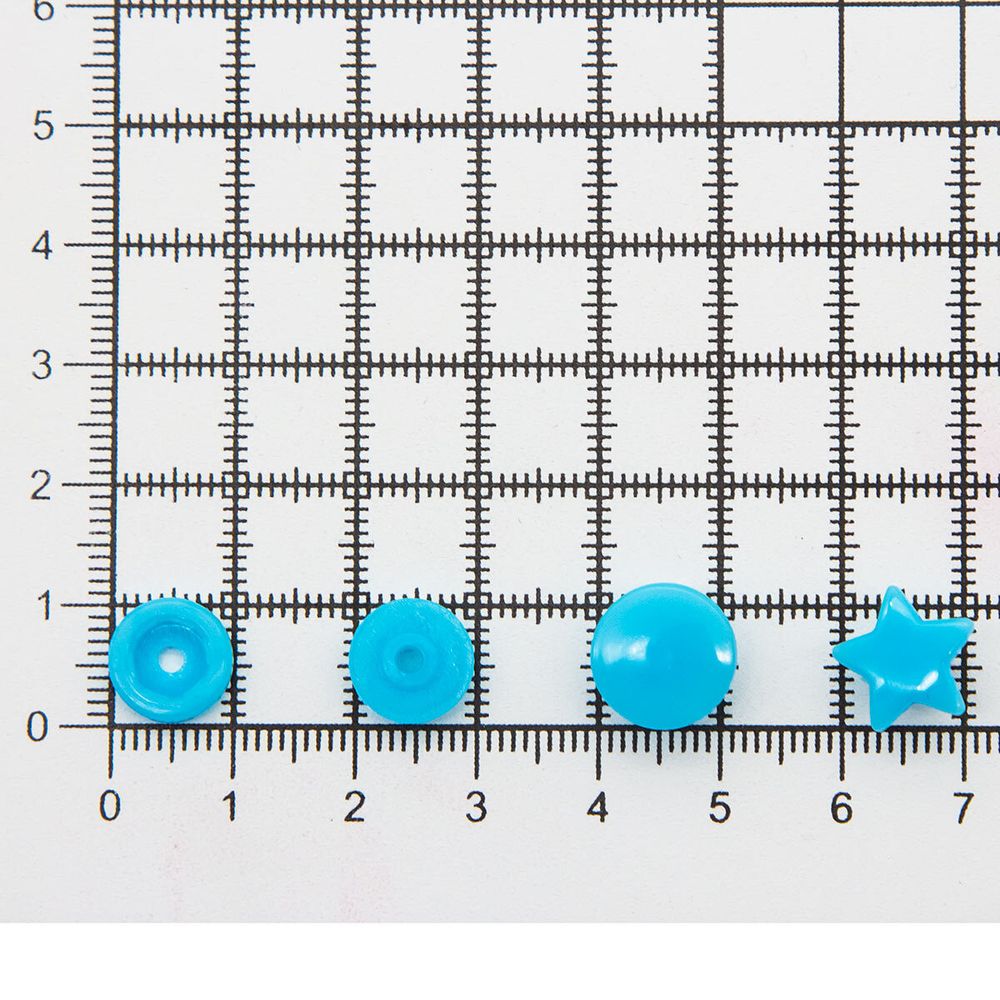 Кнопка рубашечная фигурная Звезда 12,5/10мм пластик (≈100 шт) New Star (189 аква)