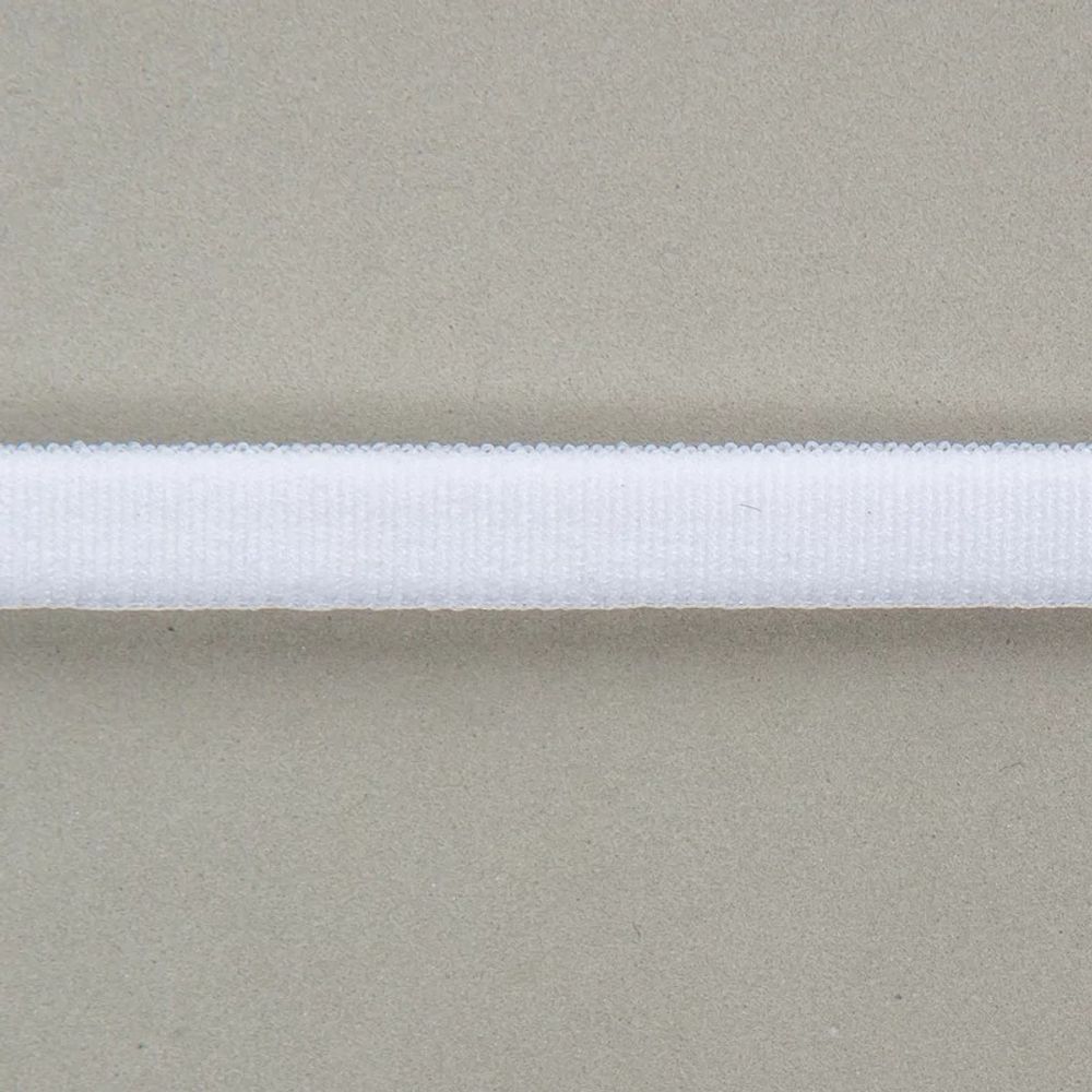 Резинка бельевая (бретелечная) 7.0 мм / 50 метров, белый