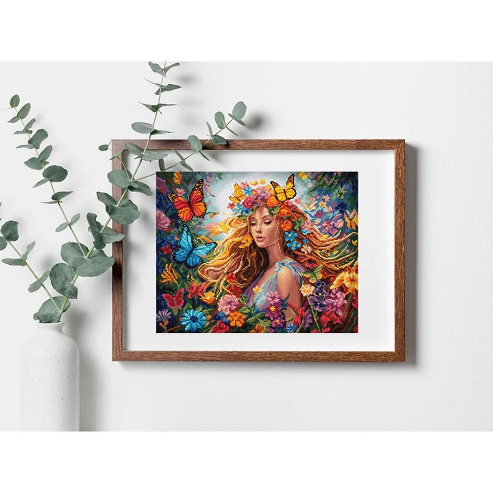 Набор для вышивания нитками LetiStitch L8223, Времена года: Лето 37х30см