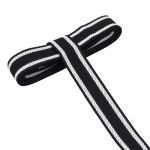 Стропа (ременная лента) 30 мм / 3 метра, [25 г/пог.м], с принтом 2-сторонняя, 1233 черный/белый, 3Al361