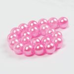 Бусины пластик (перламутр) ⌀12 мм, цв.015 розовый, уп.50г (53 шт), Magic4Hobby