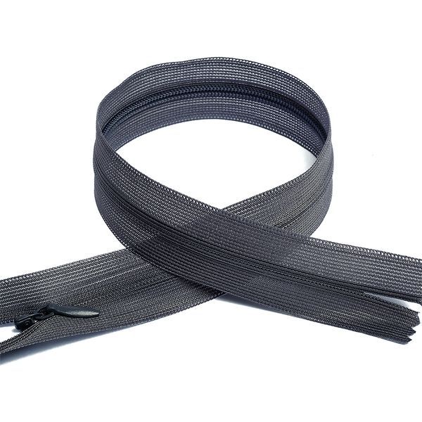 Молния потайная (скрытая) Т3 (3 мм) 1 зам., н/раз., 20 см, цв.F311 т.серый уп.50 шт