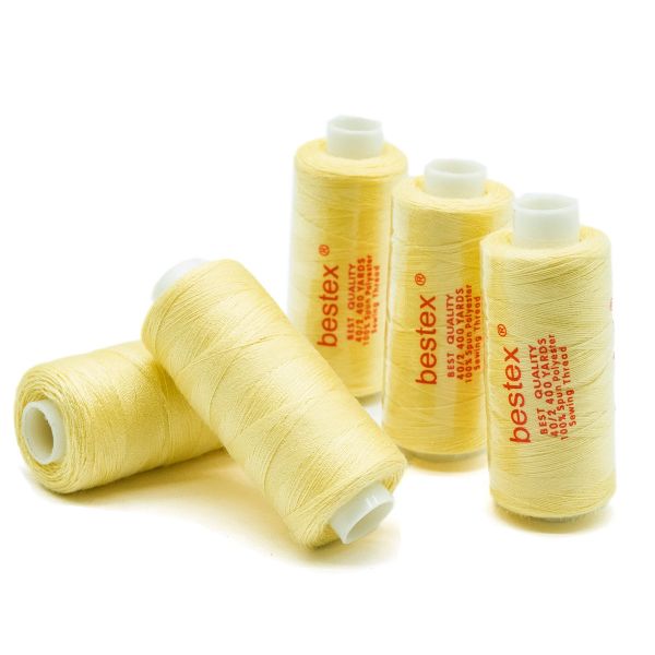 Нитки швейные бытовые Bestex 40/2, 365 м (400 ярд) / 10 кат., 023 светлое шампанское