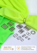 Пряжка-застежка для купальников металл 25.0 мм, 125SW цв.никель уп.10 шт