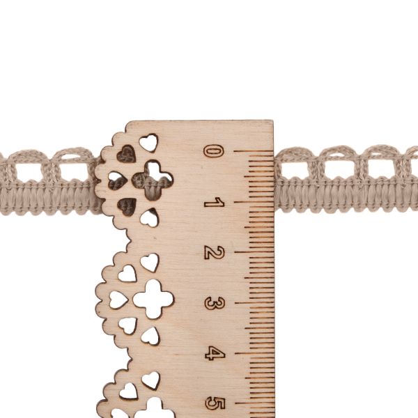 Кружево вязаное (тесьма) 10 мм / 25 метров, рис.9441 (бежевый) С3805Г17